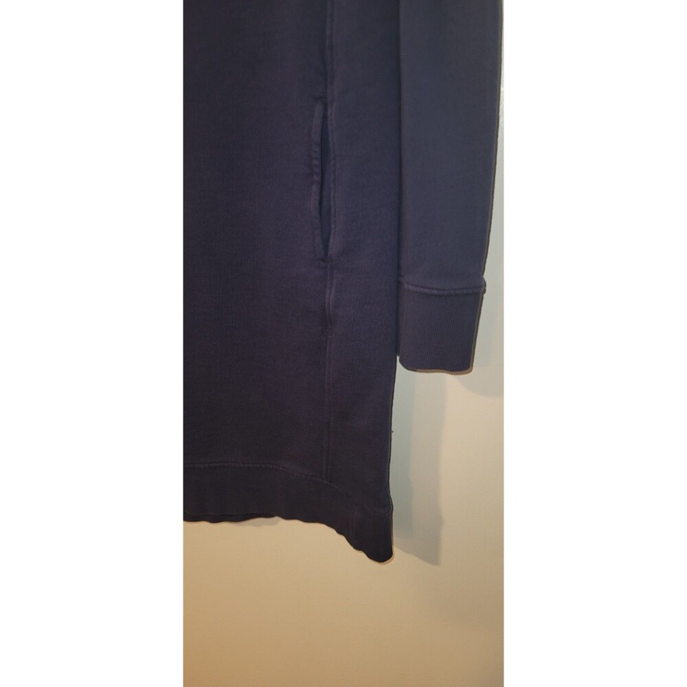 Pact Women’s Downtime Henley Long Sleeve Organic Cotton Sweater Dress Blue Sz L - Picture 3 of 7